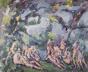 Paul Cezanne The Bathers oil on canvas